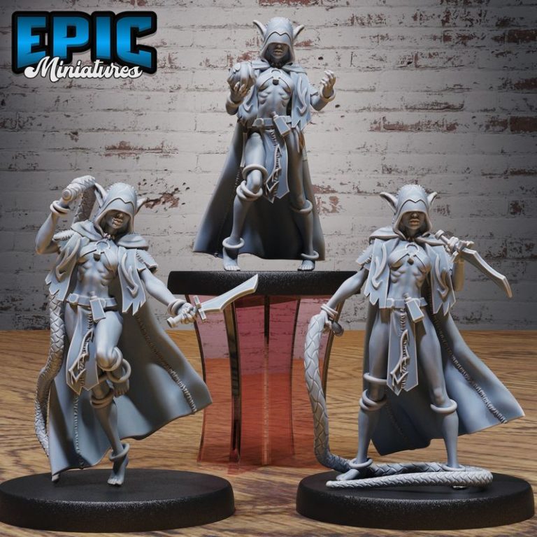 血腥之夜套装：吸血鬼与亡灵收藏 - 狼人与僵尸对战3D打印模型|Epic Miniatures – Bloody Night Set – Vampire and Undead Collection – Ghoul and Zombie Encounter – 3D Print Model