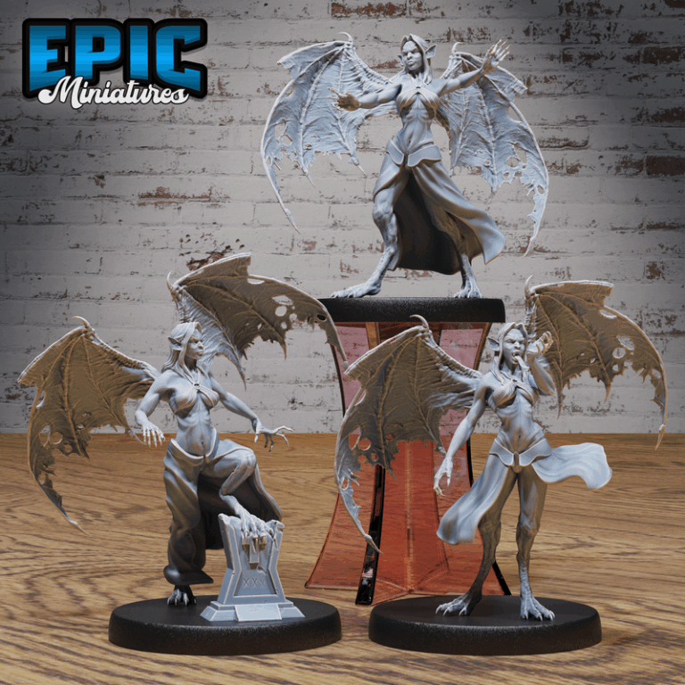 3D打印小模型：吸血鬼入侵套装——不死族与城堡邂逅血蝠收藏集|Epic Miniatures – Vampire Invasion Set – Undead and Castle Encounter – Blood Bat Collection – 3D Print Model