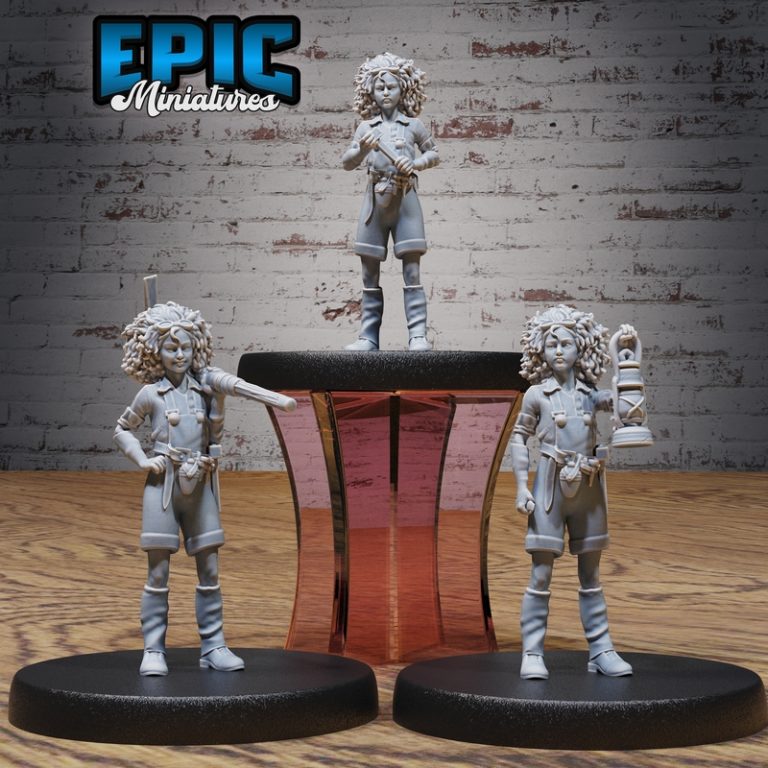 奇幻西部迷你模型集——怪西部遭遇场景3D打印模型|Epic Miniatures – Fantasy Wild West Set – Weird West Encounter – Western Settlers Collection – 3D Print Model