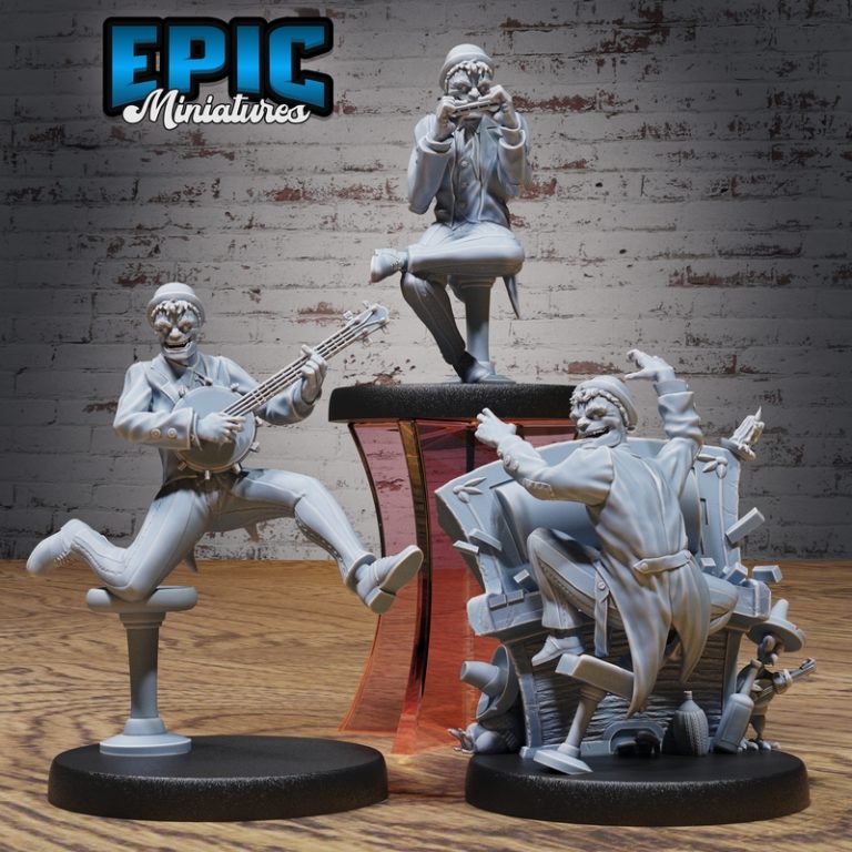 奇幻西部迷你模型集——怪西部遭遇场景3D打印模型|Epic Miniatures – Fantasy Wild West Set – Weird West Encounter – Western Settlers Collection – 3D Print Model