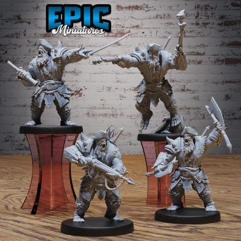 海盗与海洋冒险套装—— corsair岛收藏3D打印模型|Epic Miniatures – Treasure Hunt Set – Pirate and Ocean Encounter – Corsair Island Collection – 3D Print Model