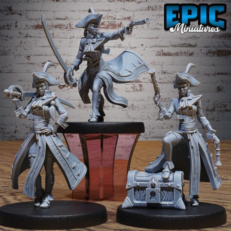 海盗与海洋冒险套装—— corsair岛收藏3D打印模型|Epic Miniatures – Treasure Hunt Set – Pirate and Ocean Encounter – Corsair Island Collection – 3D Print Model