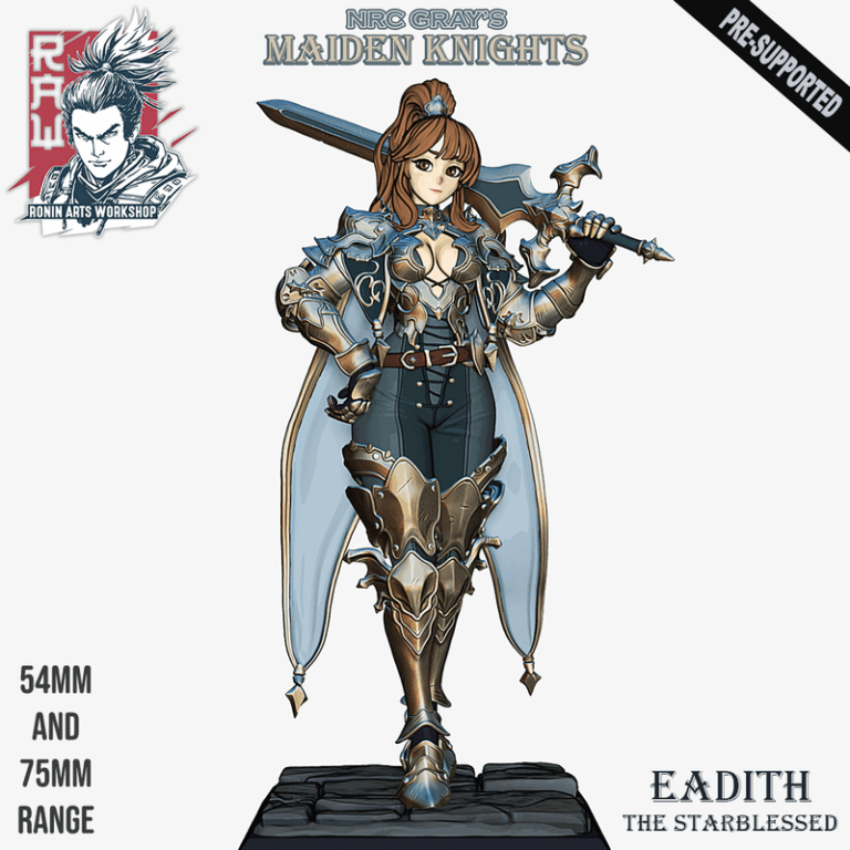 Eadith - 3D打印骑士模型|Eadith – Maiden Knight – 3D Print Model