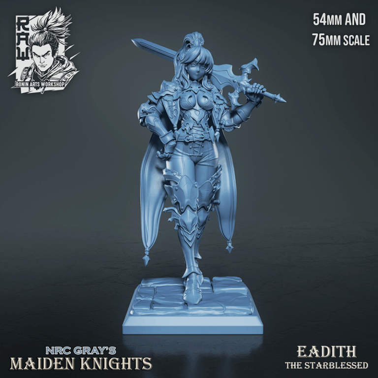Eadith - 3D打印骑士模型|Eadith – Maiden Knight – 3D Print Model
