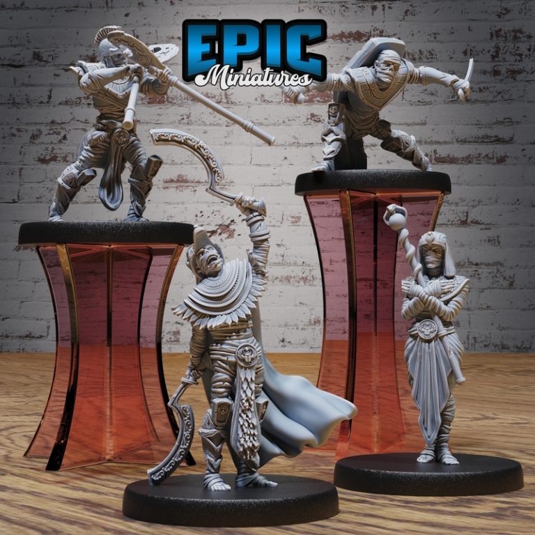 埃及干骨沙漠套装 3D打印木乃伊模型|Epic Miniatures – Bone Dry Desert Set – Ancient Egyptian Encounter – Mummy Collection – 3D Print Model