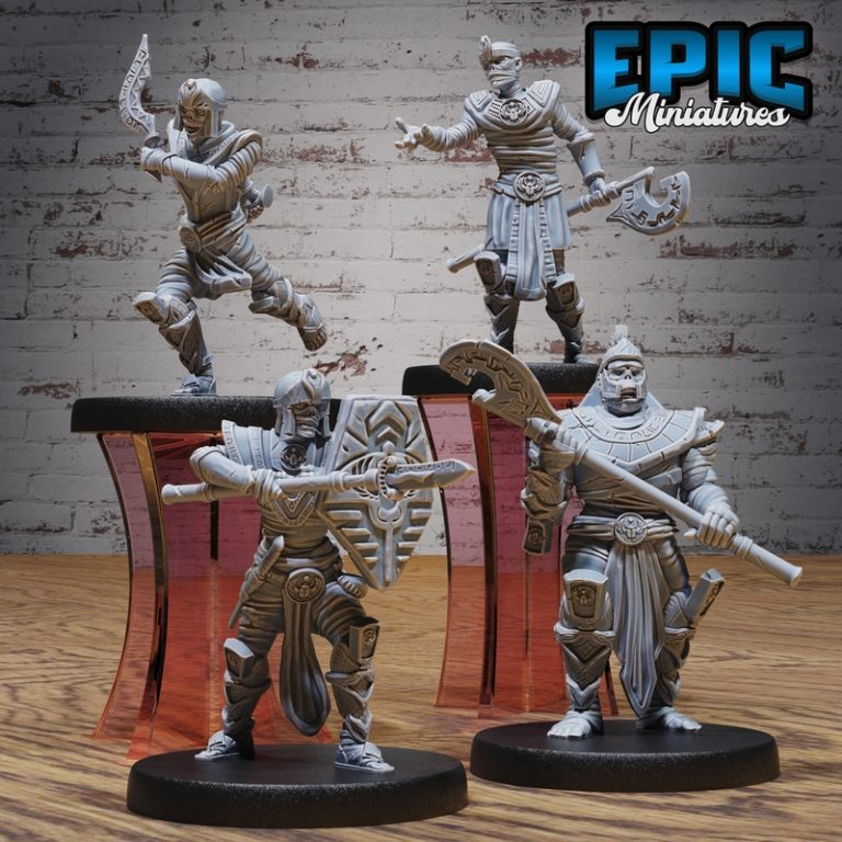 埃及干骨沙漠套装 3D打印木乃伊模型|Epic Miniatures – Bone Dry Desert Set – Ancient Egyptian Encounter – Mummy Collection – 3D Print Model