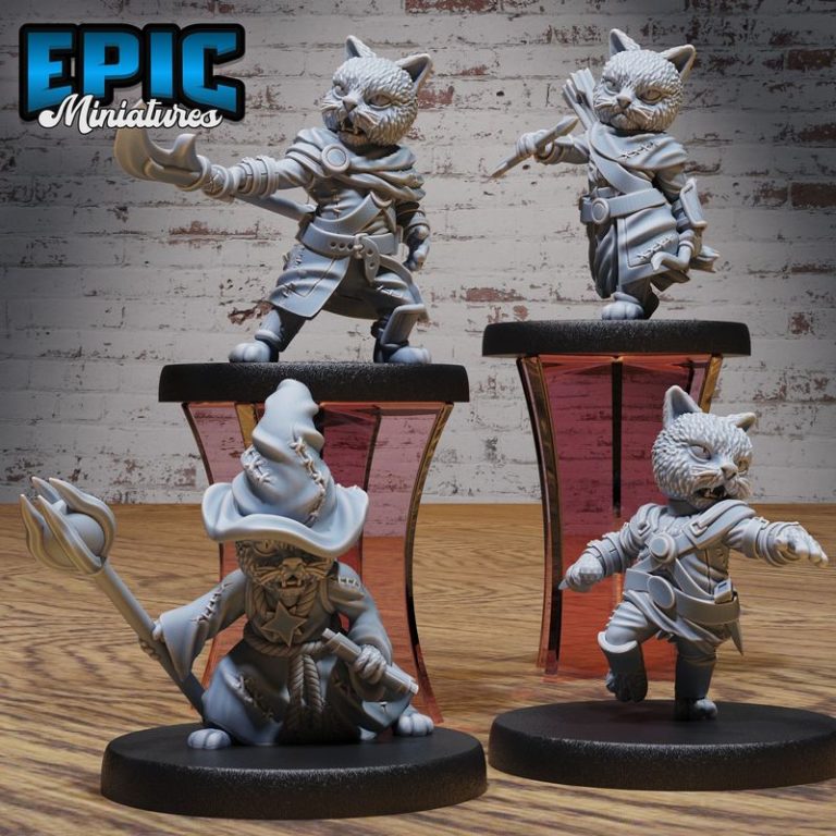 冬日狂欢3D打印模型：圣诞邂逅动物民间故事集|Epic Miniatures – Wild Winter Holidays Set – Christmas Encounter – Animal Folk Collection – 3D Print Model