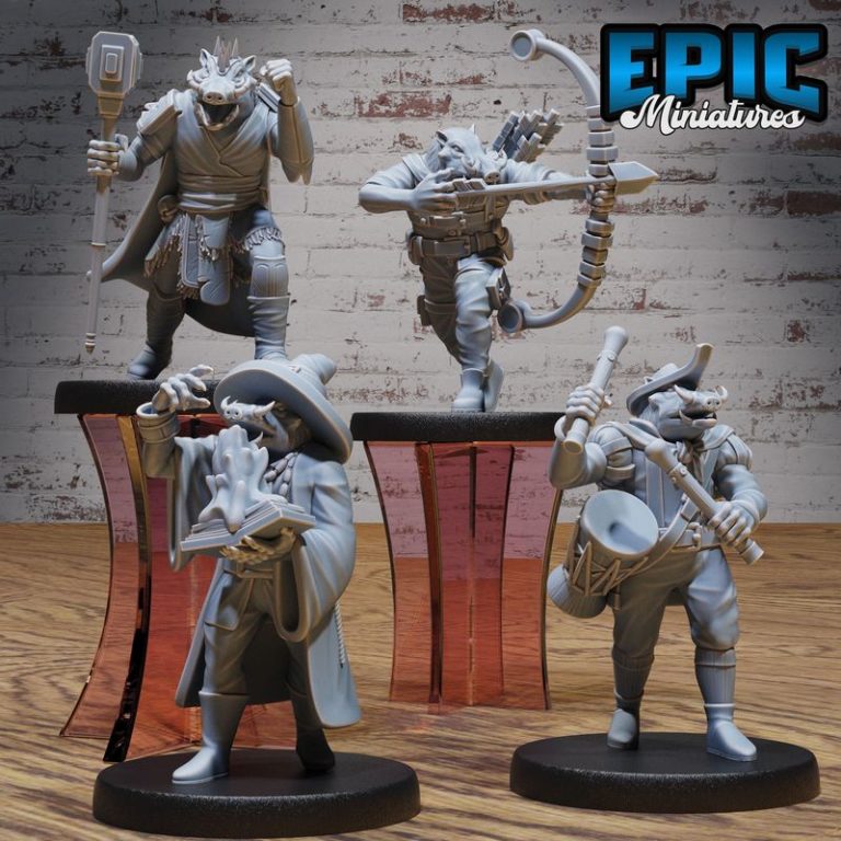 冬日狂欢3D打印模型：圣诞邂逅动物民间故事集|Epic Miniatures – Wild Winter Holidays Set – Christmas Encounter – Animal Folk Collection – 3D Print Model