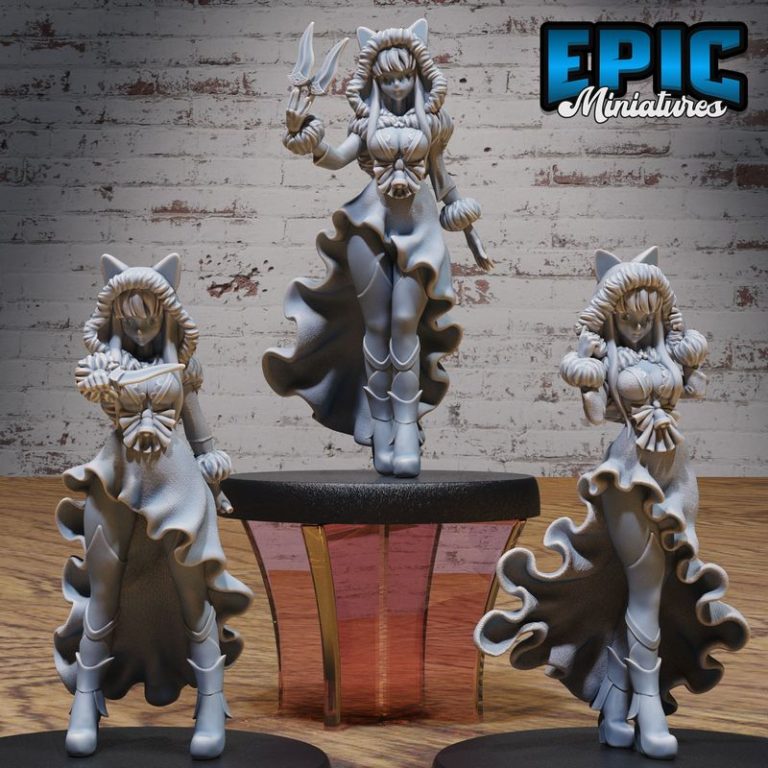 冬日狂欢3D打印模型：圣诞邂逅动物民间故事集|Epic Miniatures – Wild Winter Holidays Set – Christmas Encounter – Animal Folk Collection – 3D Print Model