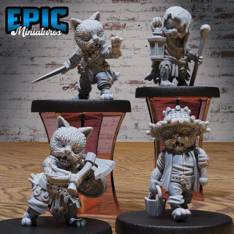冬日狂欢3D打印模型：圣诞邂逅动物民间故事集|Epic Miniatures – Wild Winter Holidays Set – Christmas Encounter – Animal Folk Collection – 3D Print Model