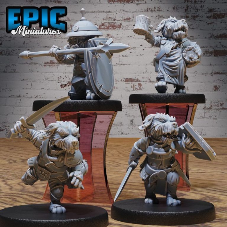 冬日狂欢3D打印模型：圣诞邂逅动物民间故事集|Epic Miniatures – Wild Winter Holidays Set – Christmas Encounter – Animal Folk Collection – 3D Print Model