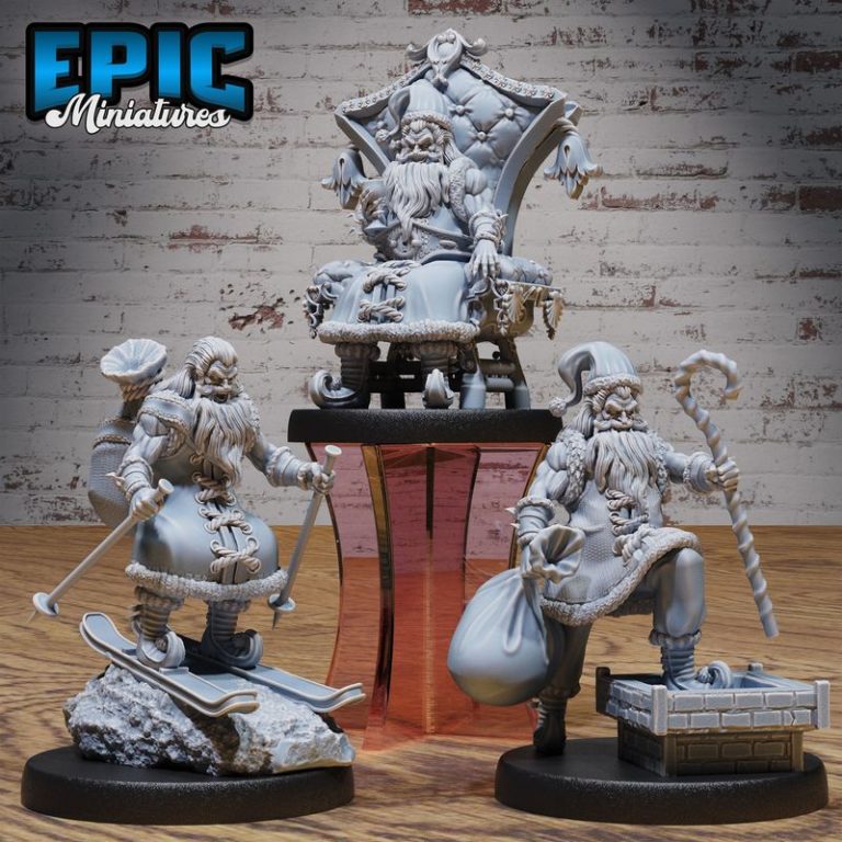 冬日狂欢3D打印模型：圣诞邂逅动物民间故事集|Epic Miniatures – Wild Winter Holidays Set – Christmas Encounter – Animal Folk Collection – 3D Print Model