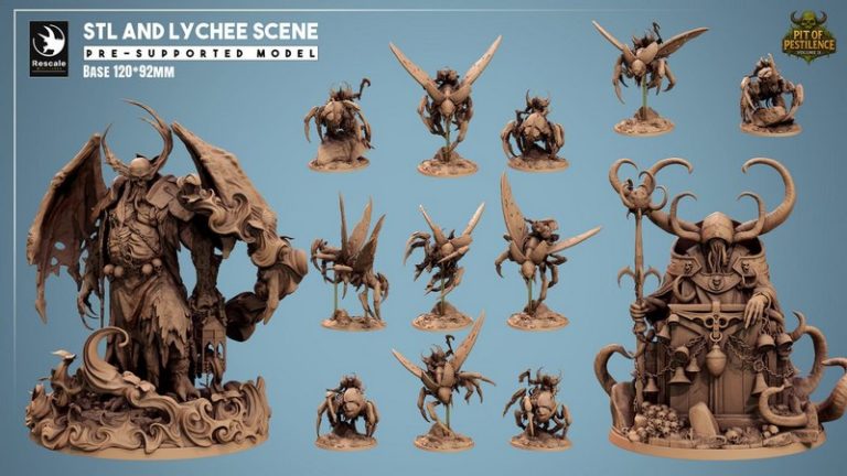 Rescale Miniatures – Pit of Pestilence Volume II – 3D Print Model