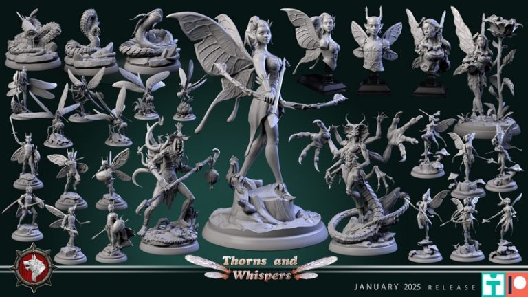 白狼酒馆·2025·荆棘低语·3D打印模型|White Werewolf Tavern – January 2025 – Thorns and Whispers – 3D Print Model