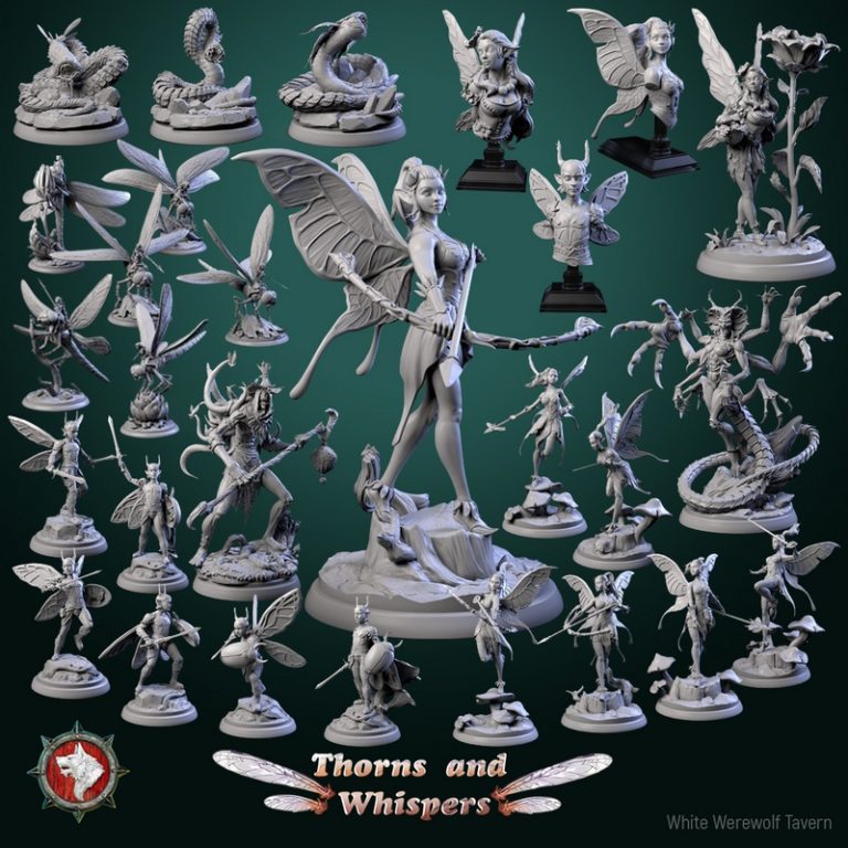 白狼酒馆·2025·荆棘低语·3D打印模型|White Werewolf Tavern – January 2025 – Thorns and Whispers – 3D Print Model