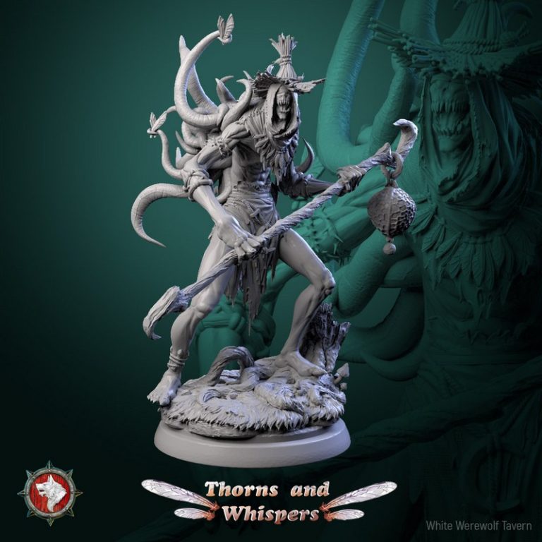 白狼酒馆·2025·荆棘低语·3D打印模型|White Werewolf Tavern – January 2025 – Thorns and Whispers – 3D Print Model