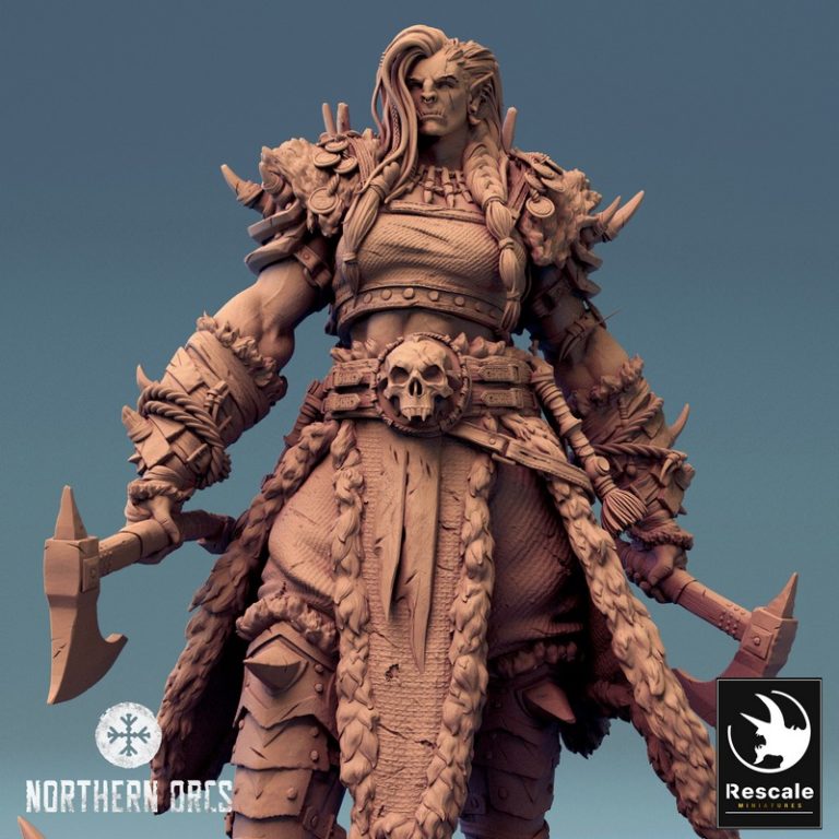 兽人女王德拉卡——3D打印模型|Orc Queen Drakka – 3D Print Model