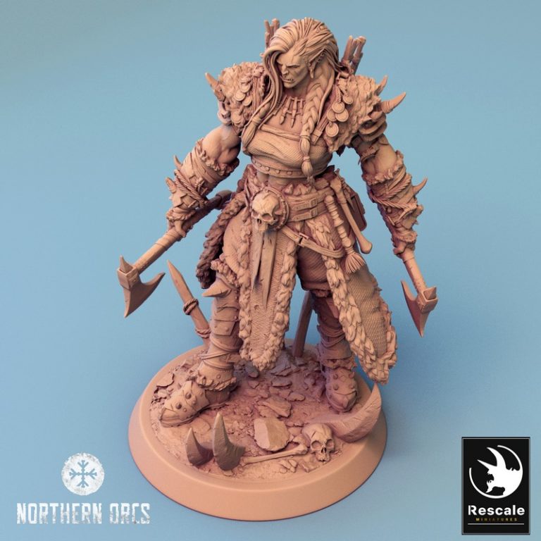兽人女王德拉卡——3D打印模型|Orc Queen Drakka – 3D Print Model