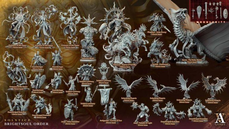 Archvillain Games《溶stice Brightsoul Order》3D打印模型|Archvillain Games – November 2023 – Solstice Brightsoul Order – 3D Print Model