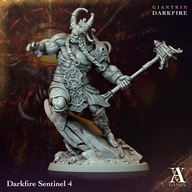Archvillain Games《暗火巨人》3D打印模型|Archvillain Games – April 2024 – Giantkin Darkfire – 3D Print Model
