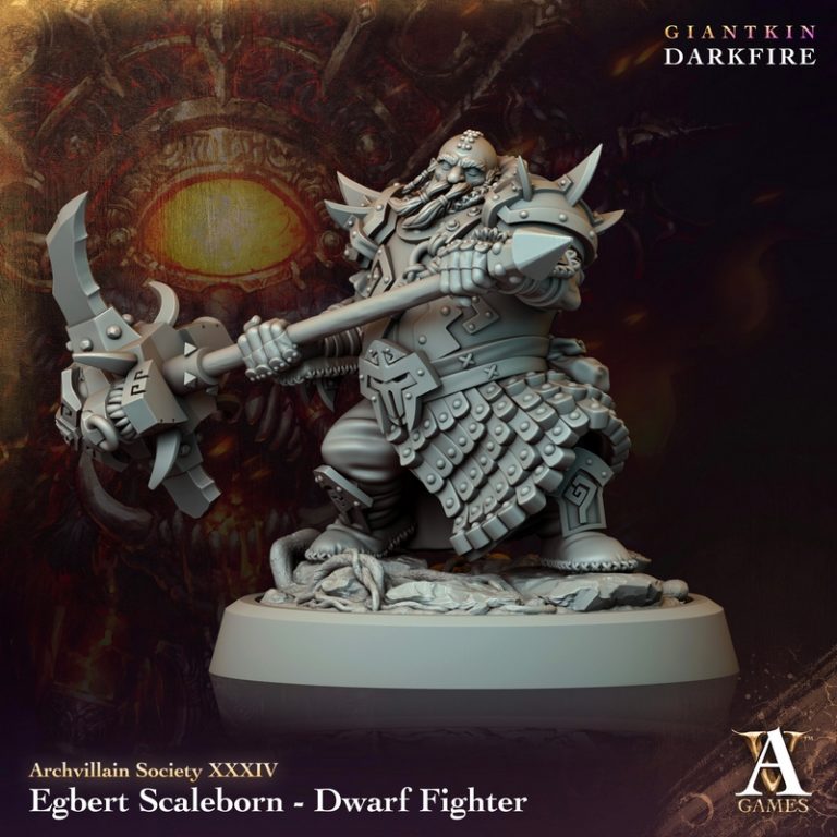 Archvillain Games《暗火巨人》3D打印模型|Archvillain Games – April 2024 – Giantkin Darkfire – 3D Print Model