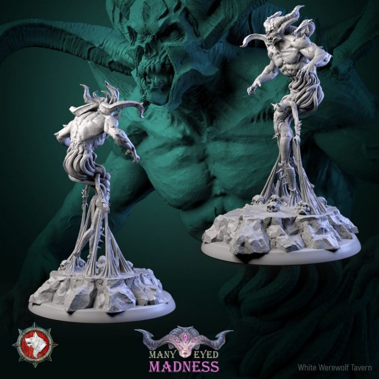 白狼酒馆·十月疯狂·多眼之狂 3D打印模型|White Werewolf Tavern – October 2023 – Many-Eyed Madness – 3D Print Model