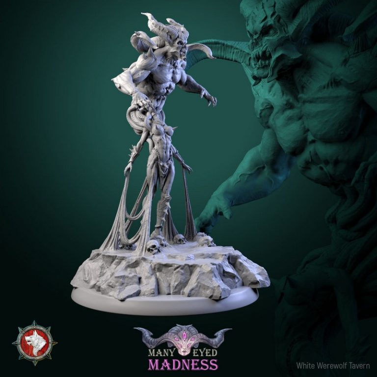 白狼酒馆·十月疯狂·多眼之狂 3D打印模型|White Werewolf Tavern – October 2023 – Many-Eyed Madness – 3D Print Model