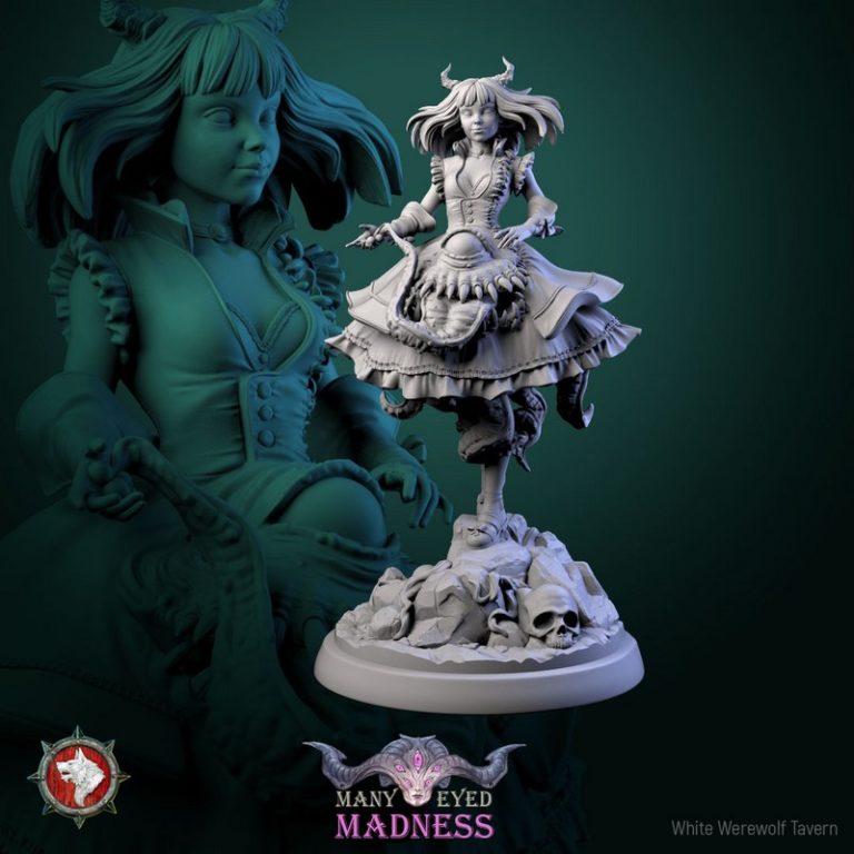 白狼酒馆·十月疯狂·多眼之狂 3D打印模型|White Werewolf Tavern – October 2023 – Many-Eyed Madness – 3D Print Model