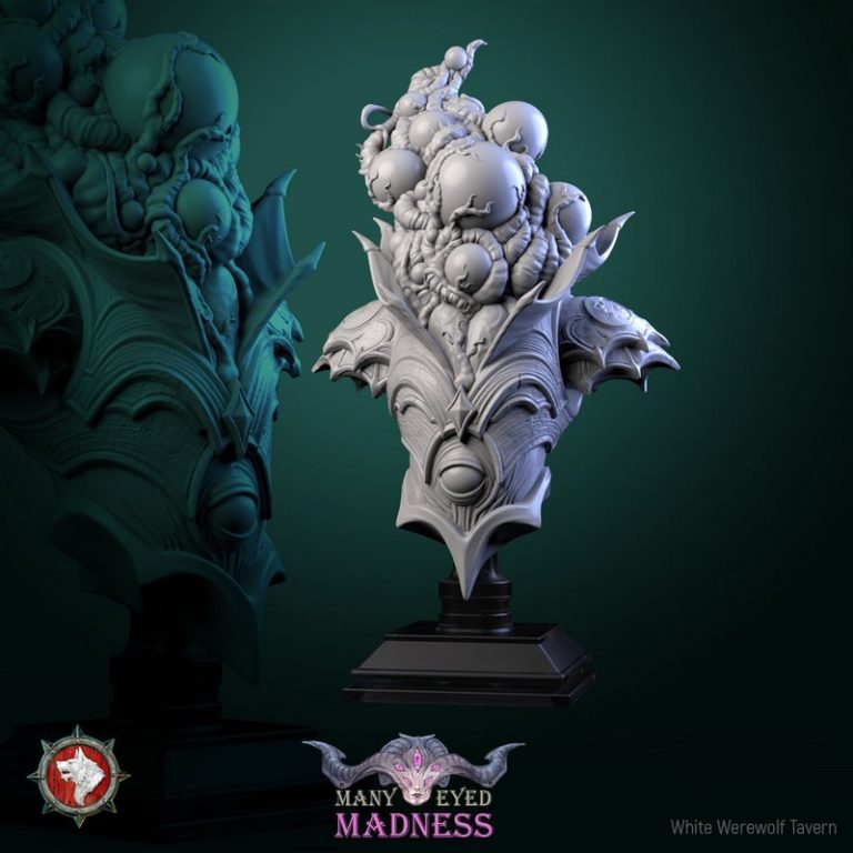 白狼酒馆·十月疯狂·多眼之狂 3D打印模型|White Werewolf Tavern – October 2023 – Many-Eyed Madness – 3D Print Model