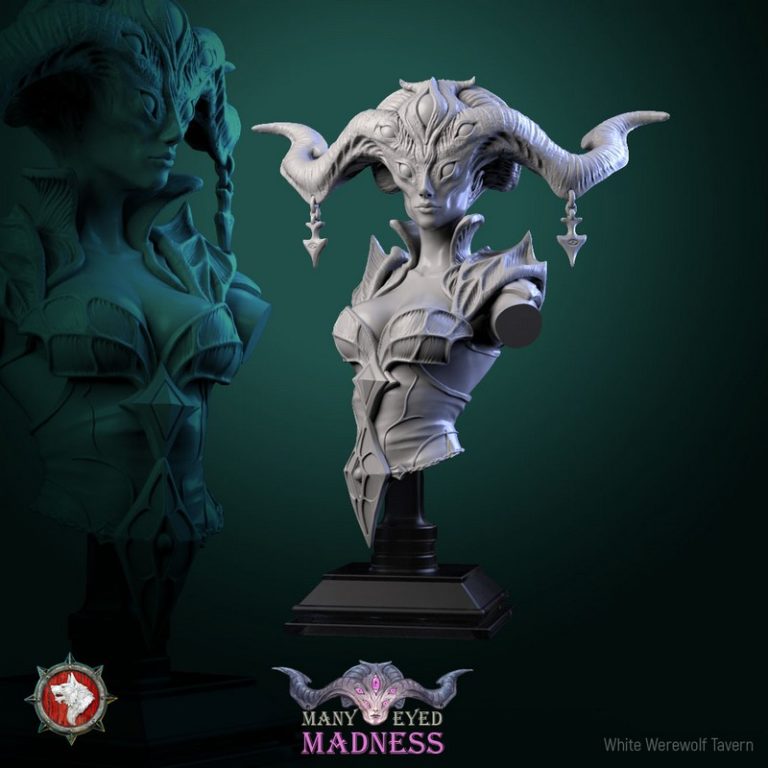 白狼酒馆·十月疯狂·多眼之狂 3D打印模型|White Werewolf Tavern – October 2023 – Many-Eyed Madness – 3D Print Model