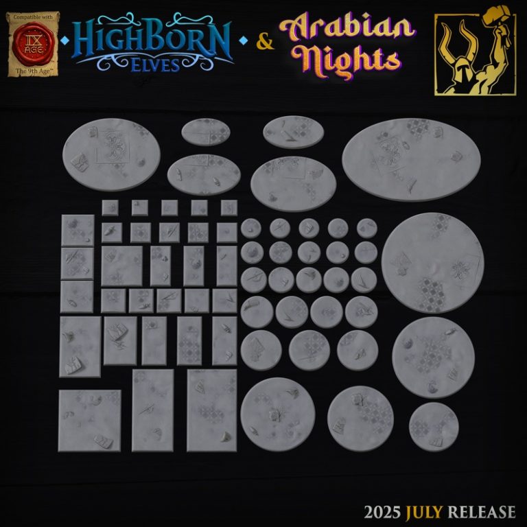 钛forge迷你模型 | 2025年7月新品 | 高门精灵与阿拉伯之夜 3D打印模型|Titan Forge Miniatures – July 2025 – Highborn Elves and Arabian Nights – 3D Print Model