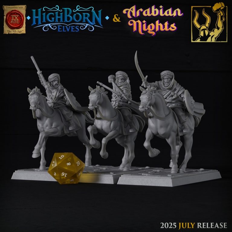 钛forge迷你模型 | 2025年7月新品 | 高门精灵与阿拉伯之夜 3D打印模型|Titan Forge Miniatures – July 2025 – Highborn Elves and Arabian Nights – 3D Print Model