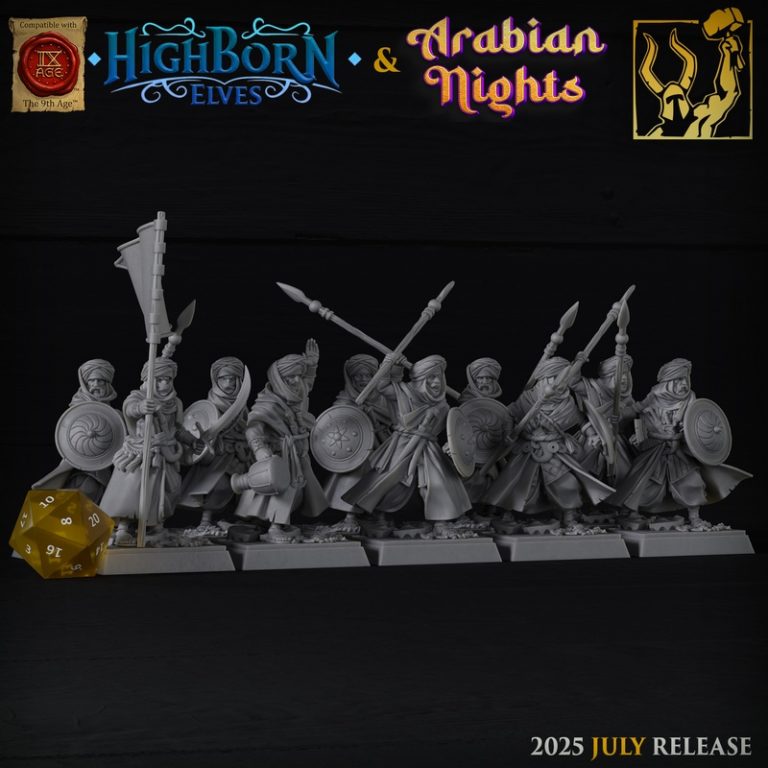 钛forge迷你模型 | 2025年7月新品 | 高门精灵与阿拉伯之夜 3D打印模型|Titan Forge Miniatures – July 2025 – Highborn Elves and Arabian Nights – 3D Print Model