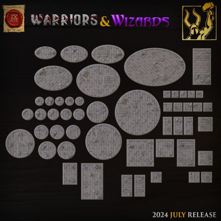 Titan Forge迷你模型 | 2024年7月作品 | 武士与法师3D打印模型|Titan Forge Miniatures – July 2024 – Warriors and Wizards – 3D Print Model