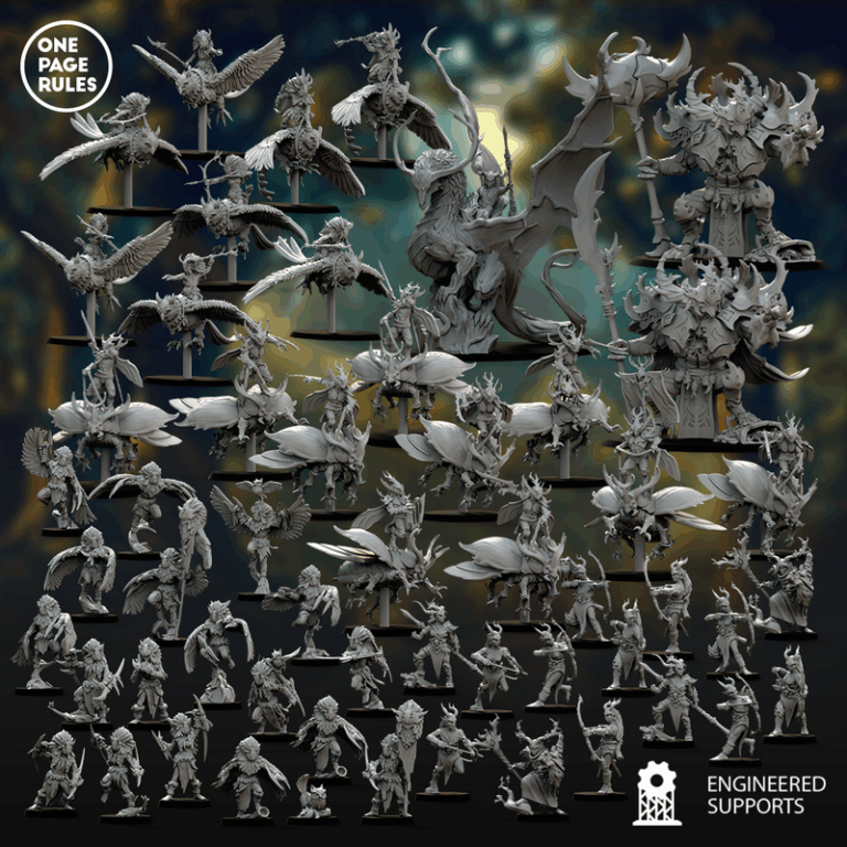 木精灵军团3——3D打印模型套装|One Page Rules – Wood Elves – Army Bundle 3 – 3D Print Model
