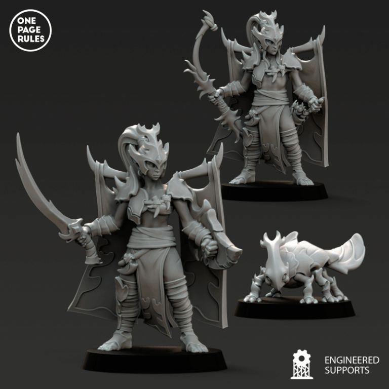 木精灵军团1：3D打印模型套装|One Page Rules – Wood Elves – Army Bundle 1 – 3D Print Model