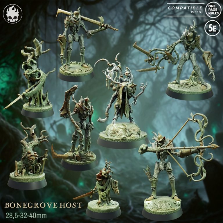 Fleshcraft Studio六月2025作品：-witherkin系列第三章 亡骨号角之主 3D打印模型|Fleshcraft Studio – June 2025 – Witherkin – Part 3 – The Gravehorn Host – 3D Print Model