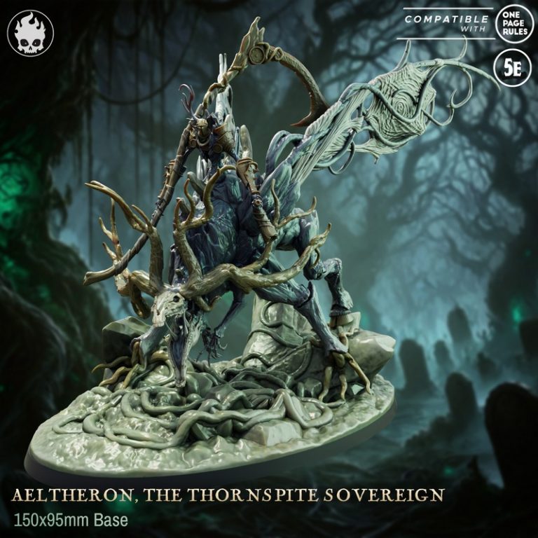 Fleshcraft Studio六月2025作品：-witherkin系列第三章 亡骨号角之主 3D打印模型|Fleshcraft Studio – June 2025 – Witherkin – Part 3 – The Gravehorn Host – 3D Print Model