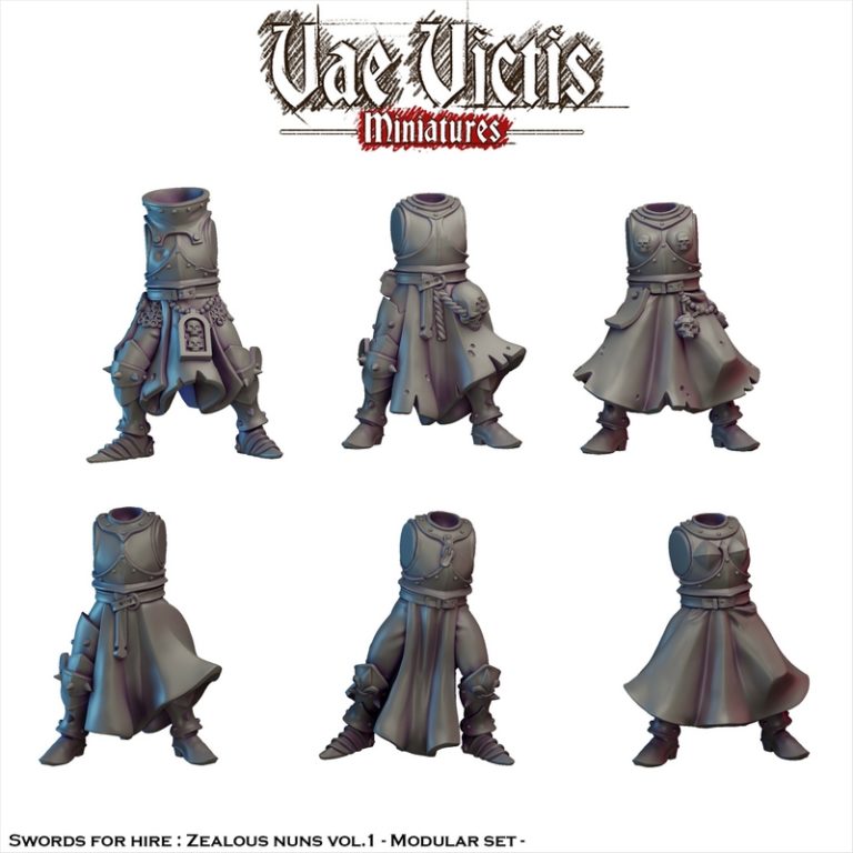 瓦尔维斯——2025年10月——狂热修女Vol.01 3D打印模型|Vae Victis – October 2025 – Zealous Nuns Vol 01 – 3D Print Model