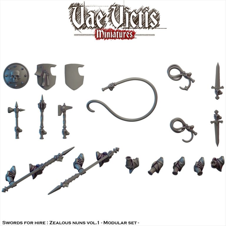 瓦尔维斯——2025年10月——狂热修女Vol.01 3D打印模型|Vae Victis – October 2025 – Zealous Nuns Vol 01 – 3D Print Model