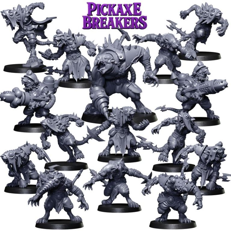 Punga迷你模型——矿工破岩者幻想美式足球3D打印版|Punga Miniatures – Pickaxe Breakers Fantasy Football – 3D Print Model