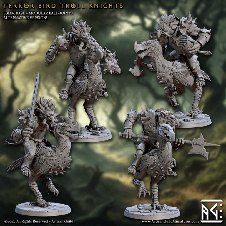 铁砧 guild 11 月 2025 作品： trolls 3D 打印模型|Artisan Guild – November 2025 – Ironkeep War – Trolls – 3D Print Model