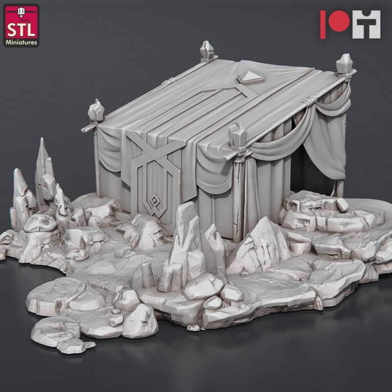 STLMiniatures dwarfens营地 3D打印模型|STLMiniatures – Dwarven Camp Set – 3D Print Model