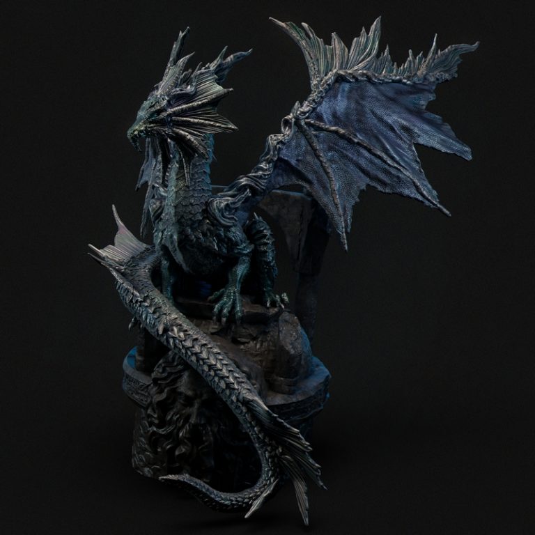 巴哈姆特：龙之正义的铂金龙 3D打印模型|Bahamut Deity of Dragon Justice the Platinum Dragon – 3D Print Model
