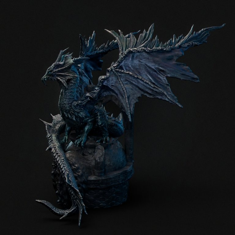 巴哈姆特：龙之正义的铂金龙 3D打印模型|Bahamut Deity of Dragon Justice the Platinum Dragon – 3D Print Model