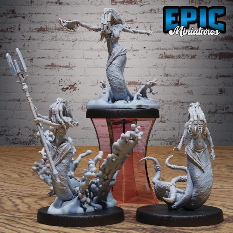 深海奇境3D打印模型集|Epic Miniatures – Deep Sea Mysteries Set – Ocean and Water Encounter – Underwater Collection – 3D Print Model
