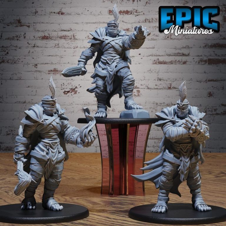 埃及死亡沙漠套装：木乃伊与法老军队3D打印模型|Epic Miniatures – Death Desert Set – Mummy and Egypt Encounter – Pharaoh Army Collection – 3D Print Model