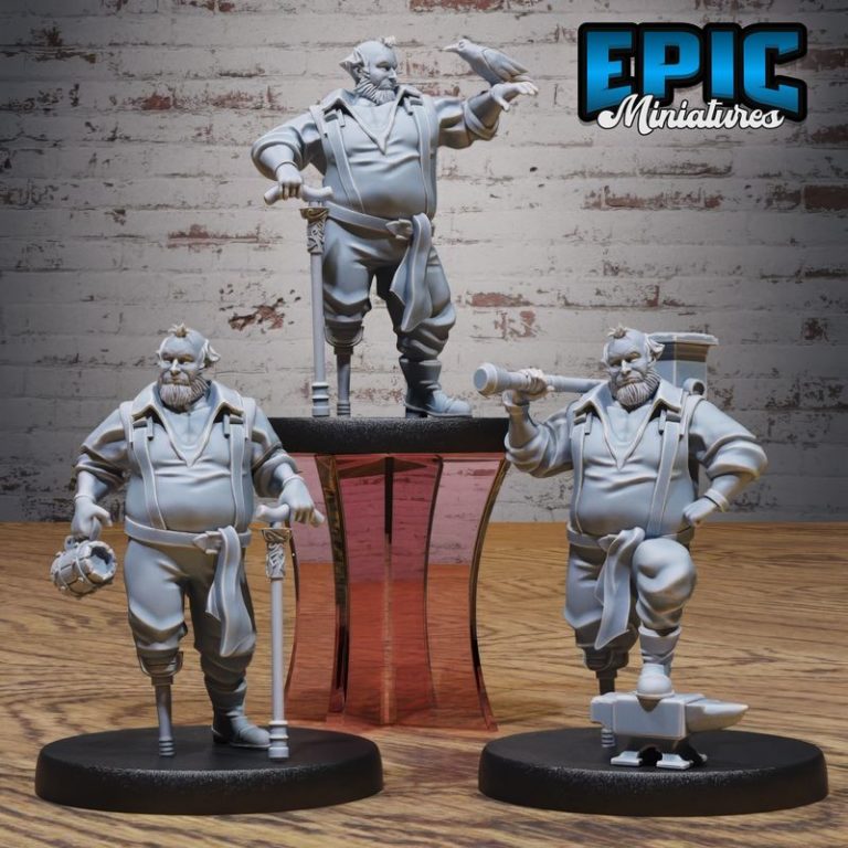 史诗迷你模型：野蛮盗贼与劫匪遭遇场景——3D打印可玩角色套装|Epic Miniatures – Wild Bandits Set – Bandit and Raider Encounter – Savage NPC Collection – 3D Print Model