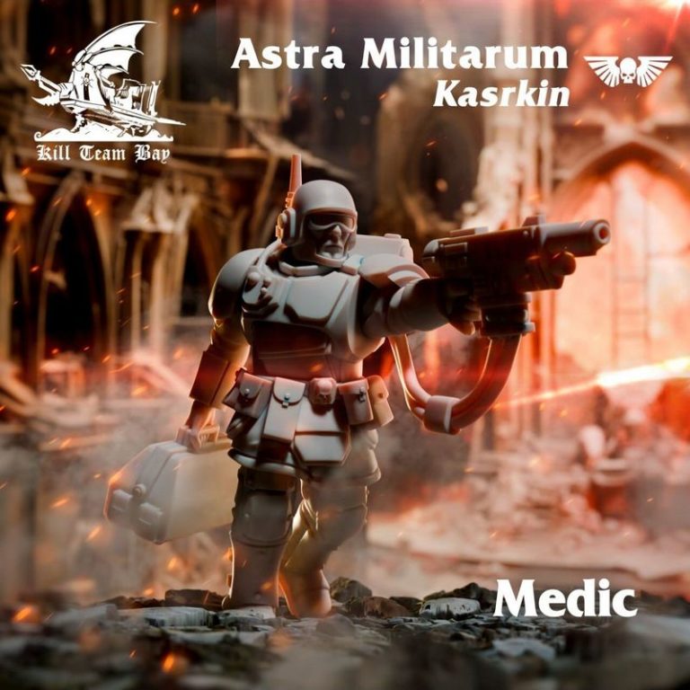 Astra Militarum卡斯克林杀戮小队3D打印模型|Astra Militarum Kasrkin Kill Team Bay – Warhammer – 3D Print Model