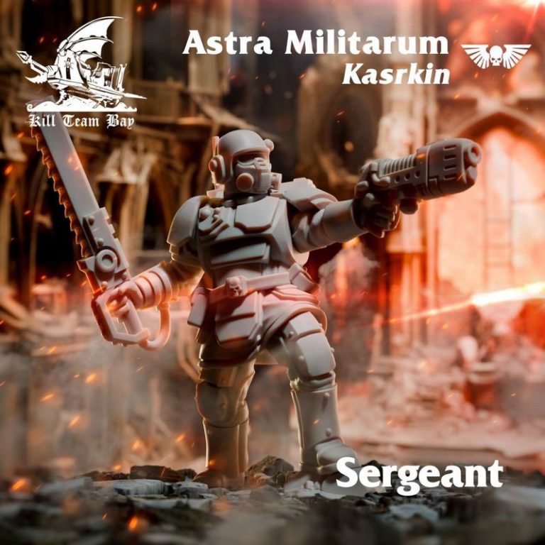 Astra Militarum卡斯克林杀戮小队3D打印模型|Astra Militarum Kasrkin Kill Team Bay – Warhammer – 3D Print Model